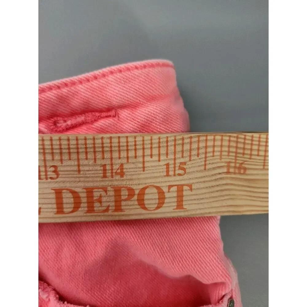 Women's Coral Distressed Denim Shorts - Picture 7 of 8